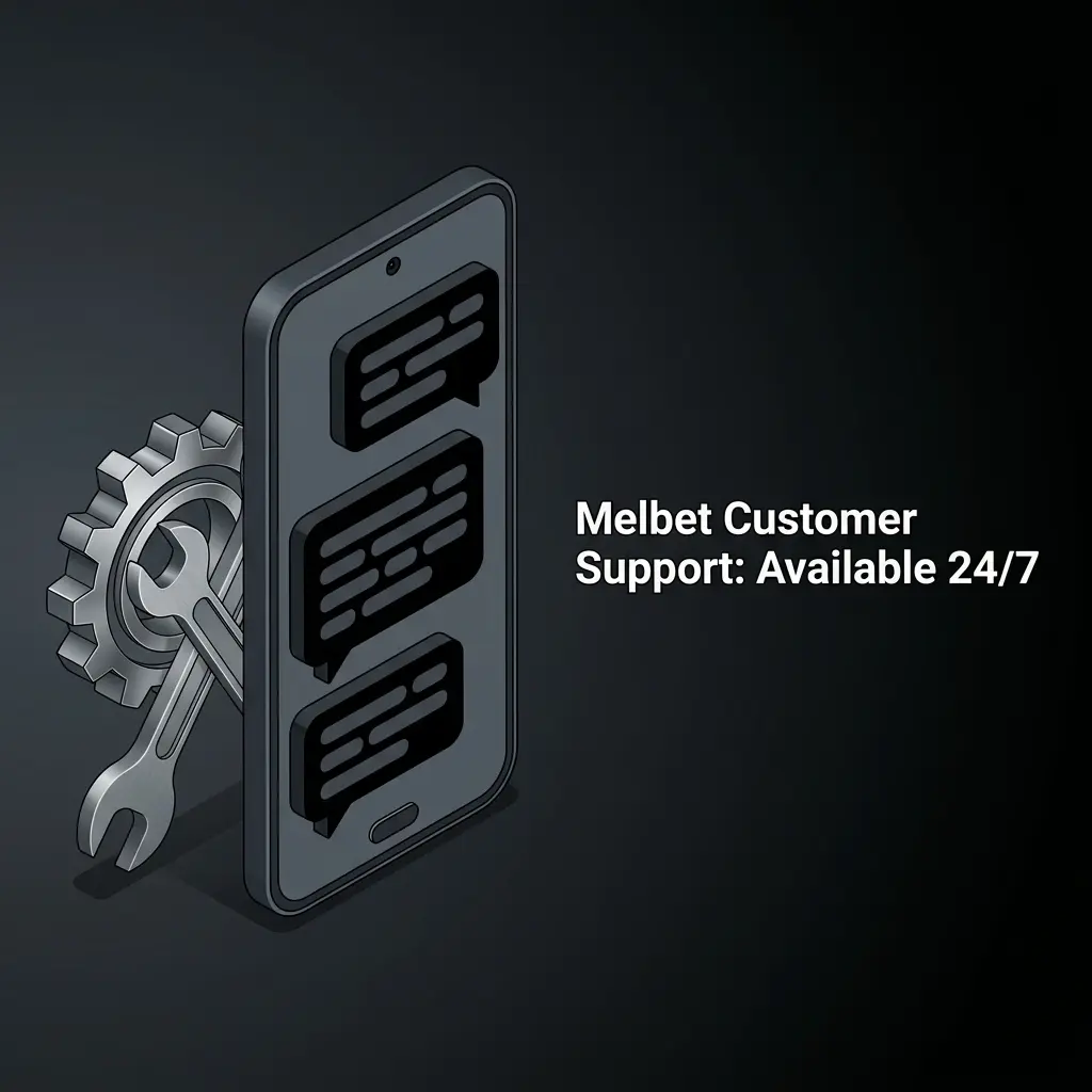 Melbet 24/7 customer support options including live chat, email, Telegram, and FAQ for Indian players